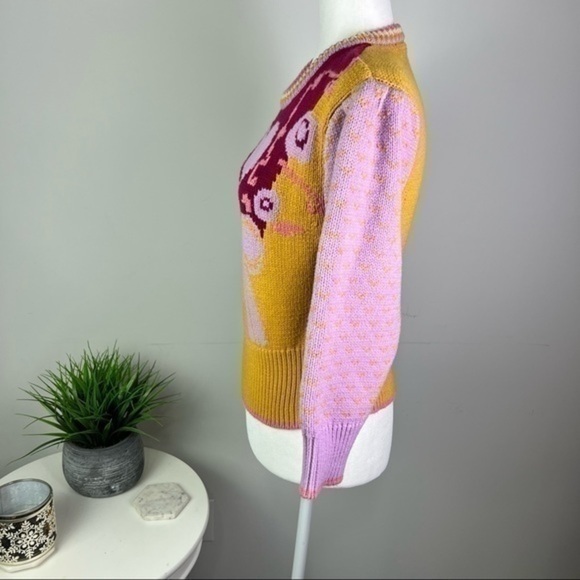 LOVESHACKFANCY Crochet-knit cotton-blend sweater FLAW - Picture 5 of 13